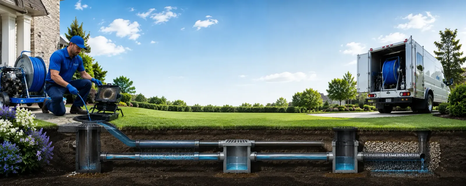 Outdoor drain cleaning information for Grassflat, PA